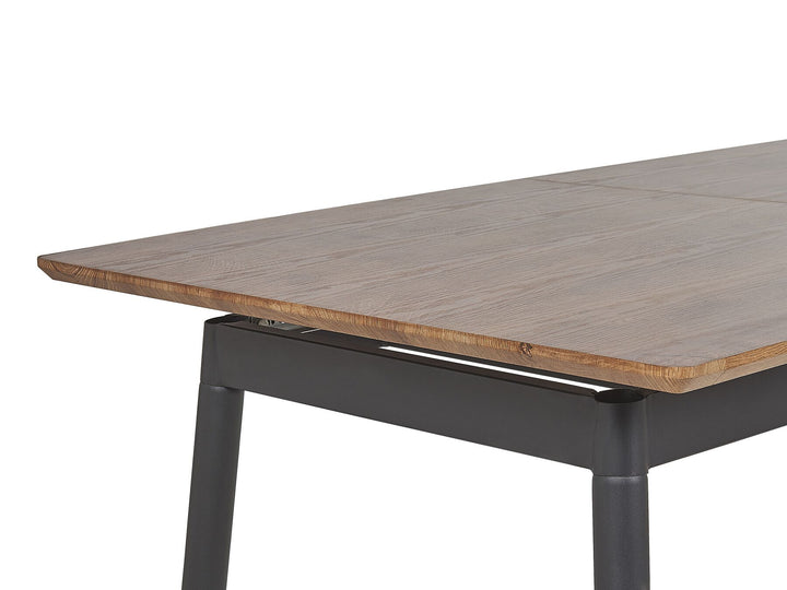 Extending Dining Table 160/200 x 90 cm Dark Wood and Black California