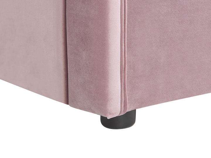 Velvet EU Single Trundle Bed Pink Montargis