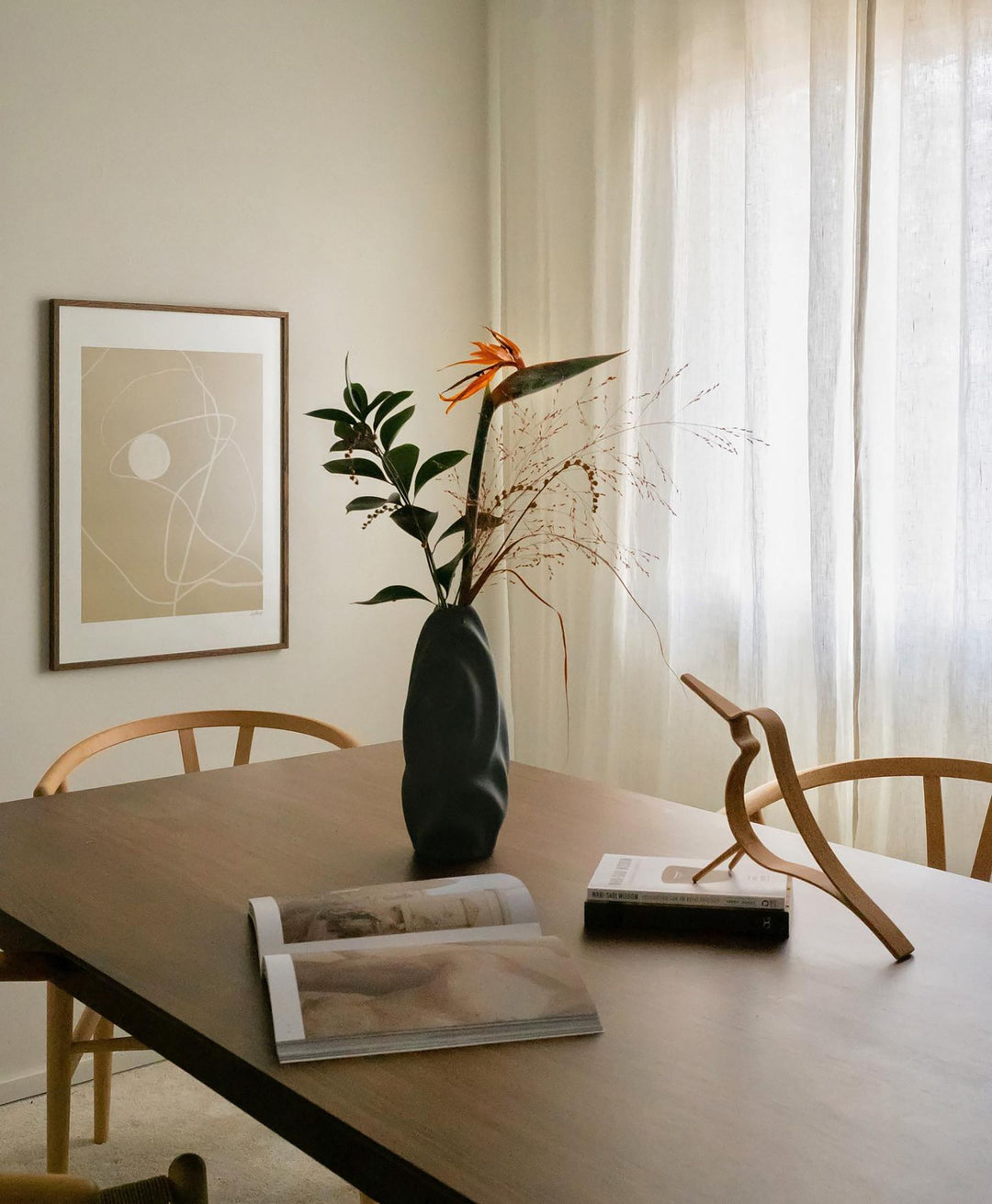 Dining Table 160 x 90 cm Dark Wood Lottie