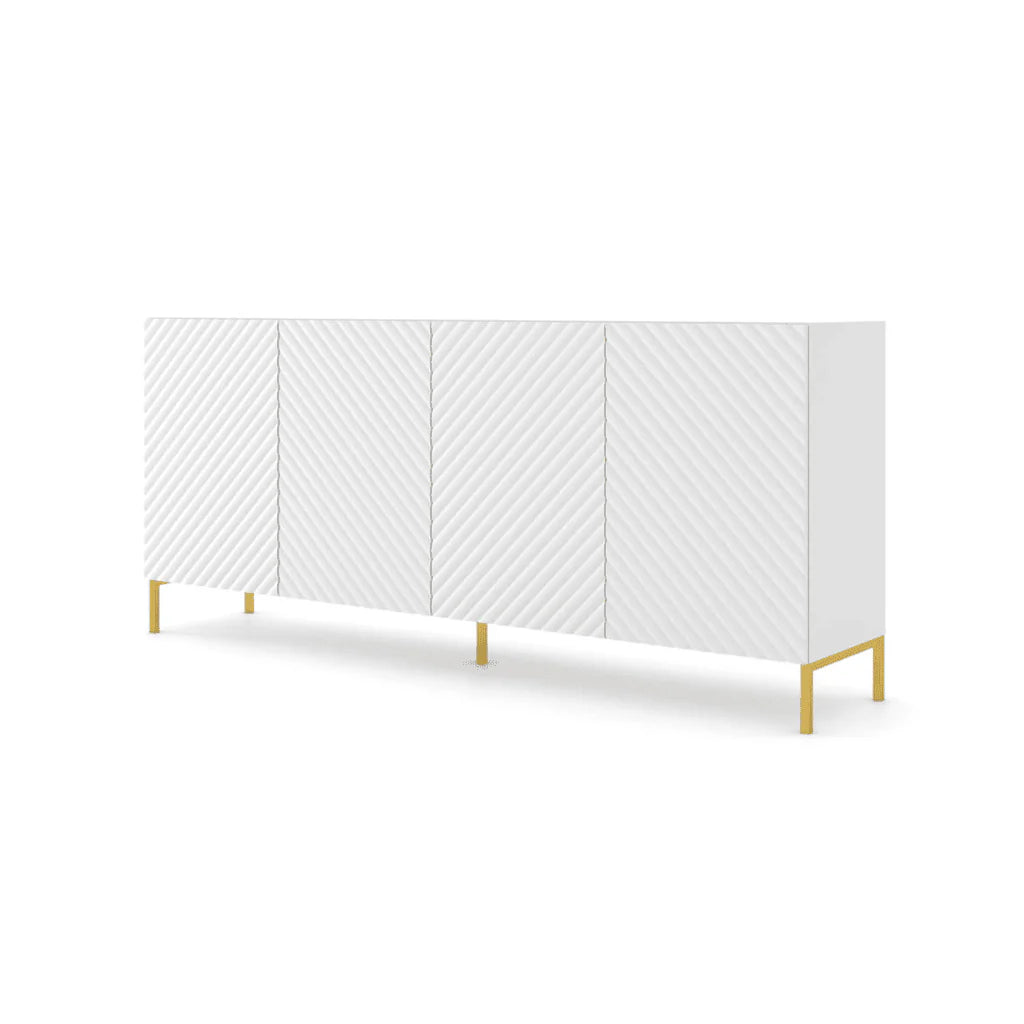 Large Sideboard Cabinet 200cm White Surf