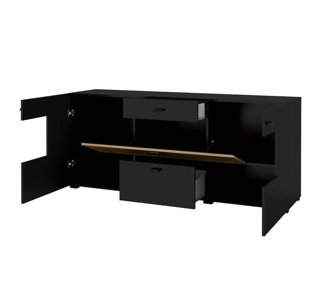 Sideboard Cabinet 165cm Black Coby 26