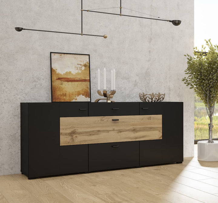 Sideboard Cabinet 165cm Black Coby 26