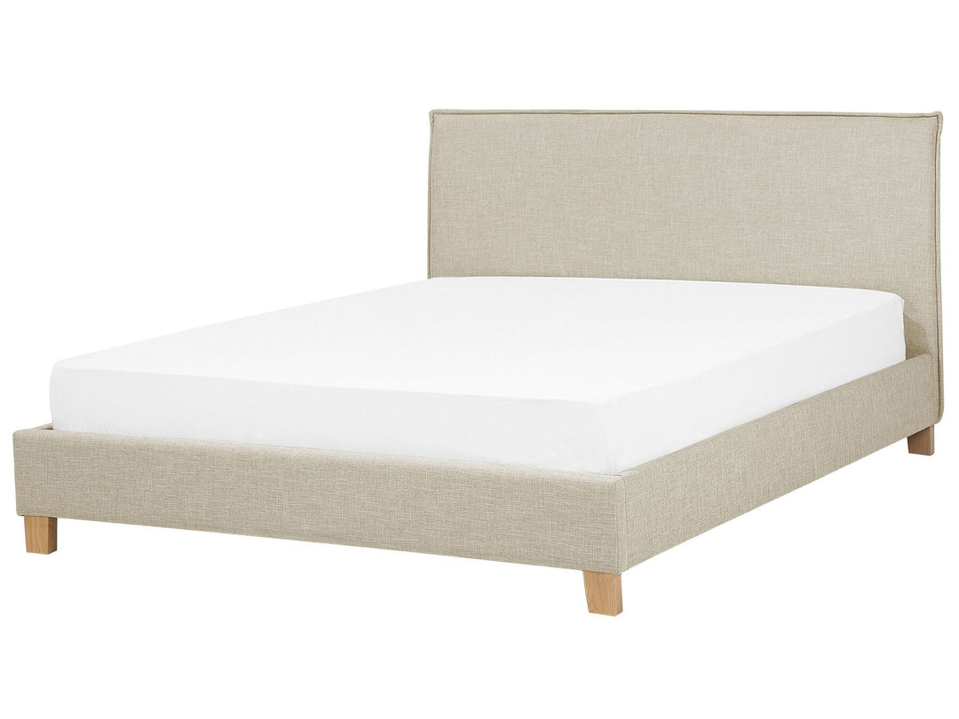 Fabric EU Super King Size Bed Beige Sennez