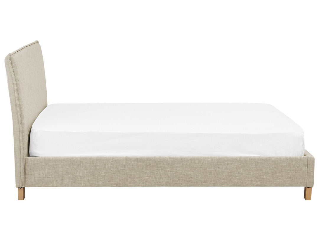 Fabric EU Super King Size Bed Beige Sennez