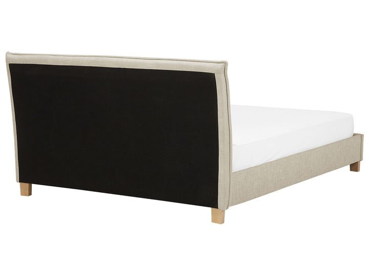 Fabric EU Super King Size Bed Beige Sennez