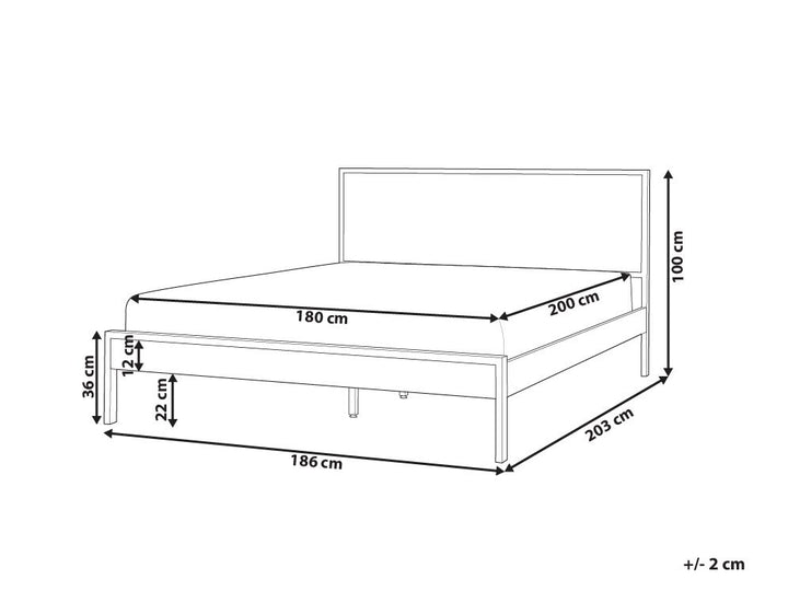 Ervillers EU Super King Size Bed Light Wood