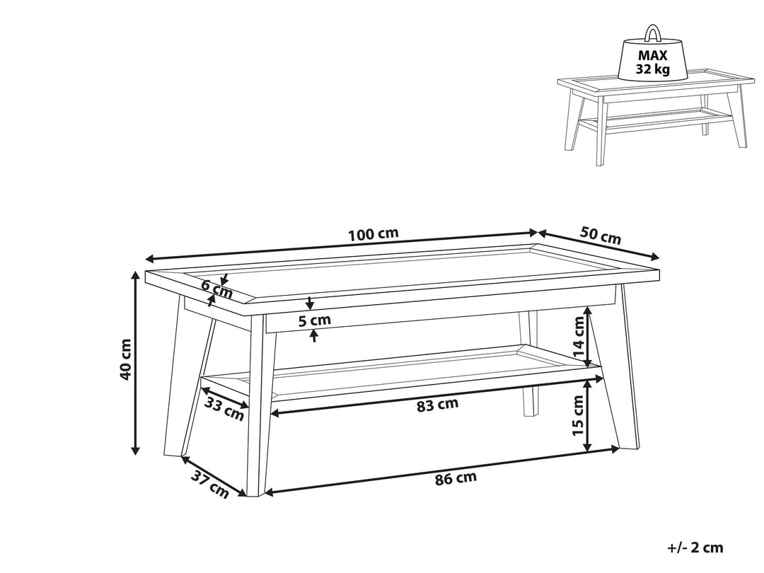 Weddel Coffee Table Light Wood