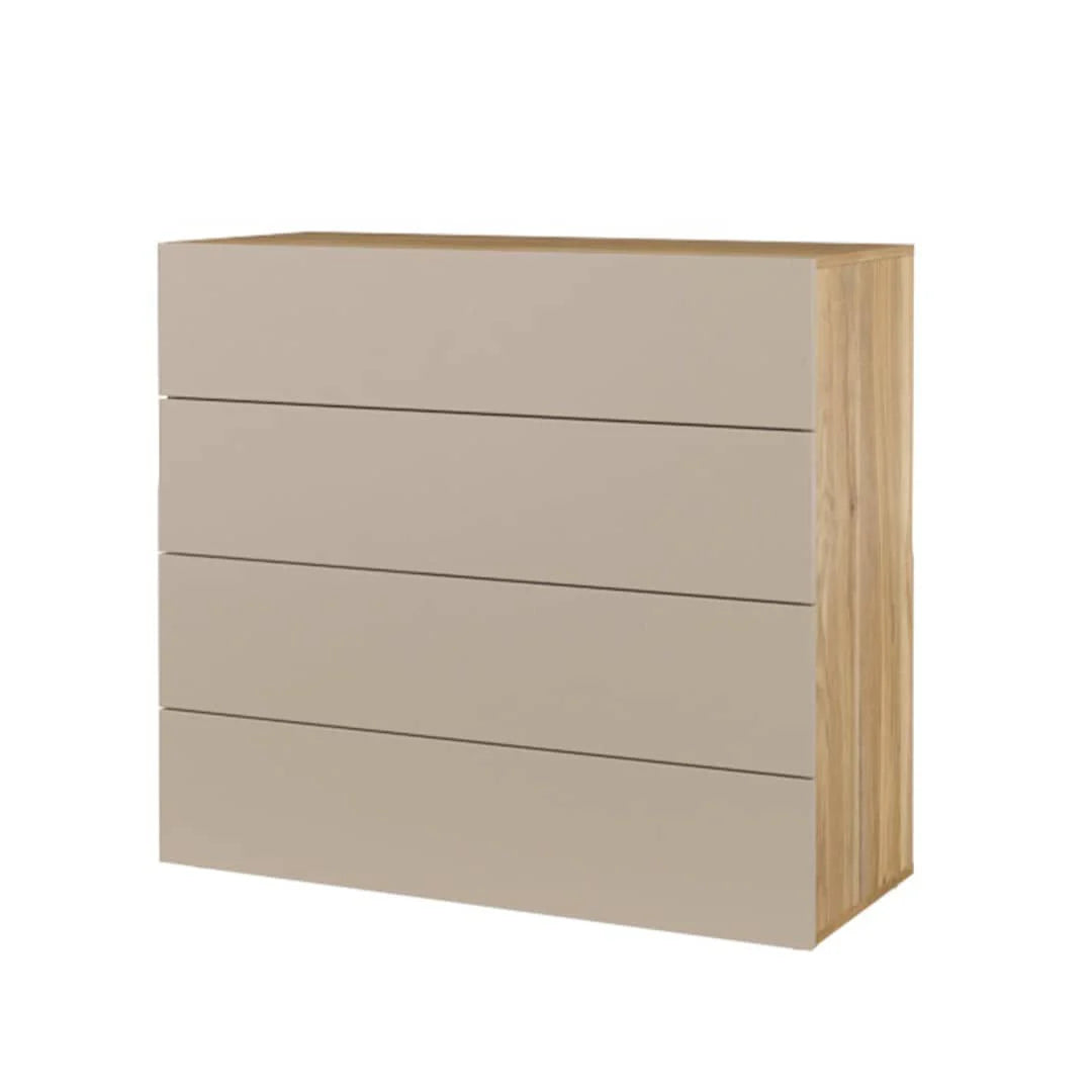 Versatile Impressio 27 Chest of Drawers in Oak Mauvella & Congo - Compact Storage Solution