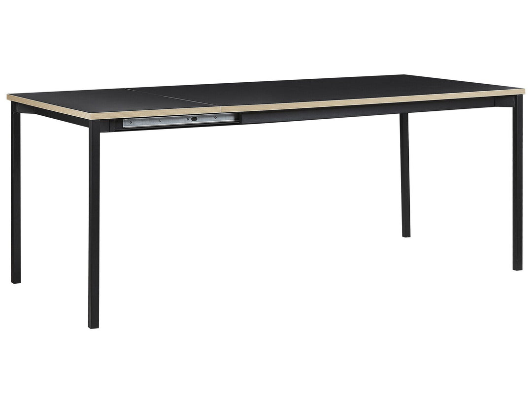 Extending Dining Table 160/210 x 90 cm Black Avis