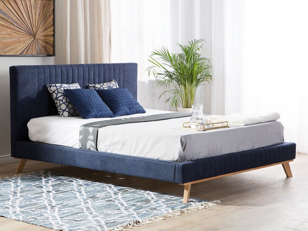 Chenille EU Super King Bed Dark Blue Talence