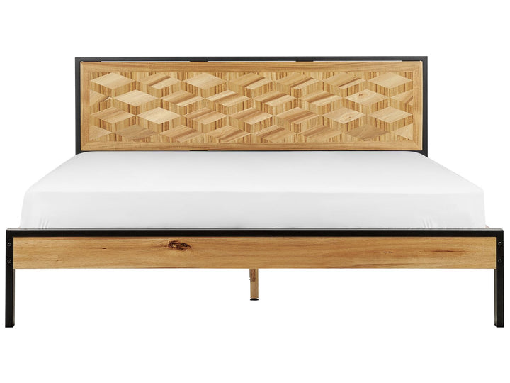 Ervillers EU Super King Size Bed Light Wood