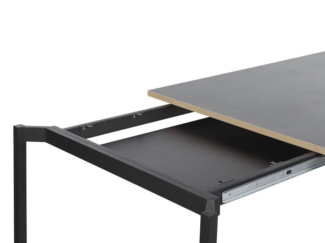 Extending Dining Table 160/210 x 90 cm Black Avis