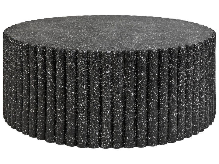 Round Coffee Table Black Terrazzo Effect POZZA