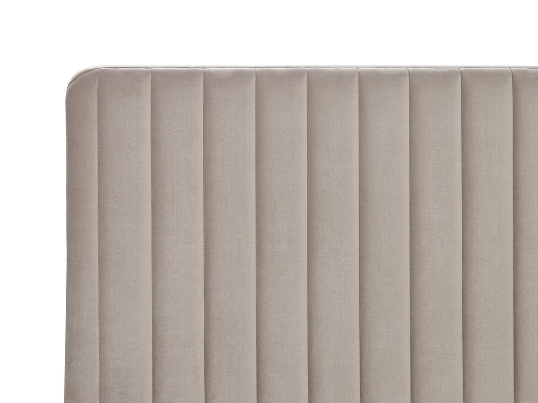 Lunan Velvet EU Super King Size Bed Taupe