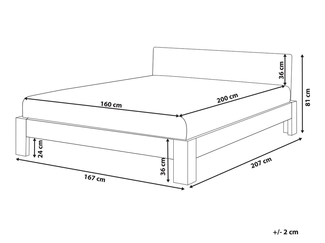 Wooden EU King Size Bed White Royan