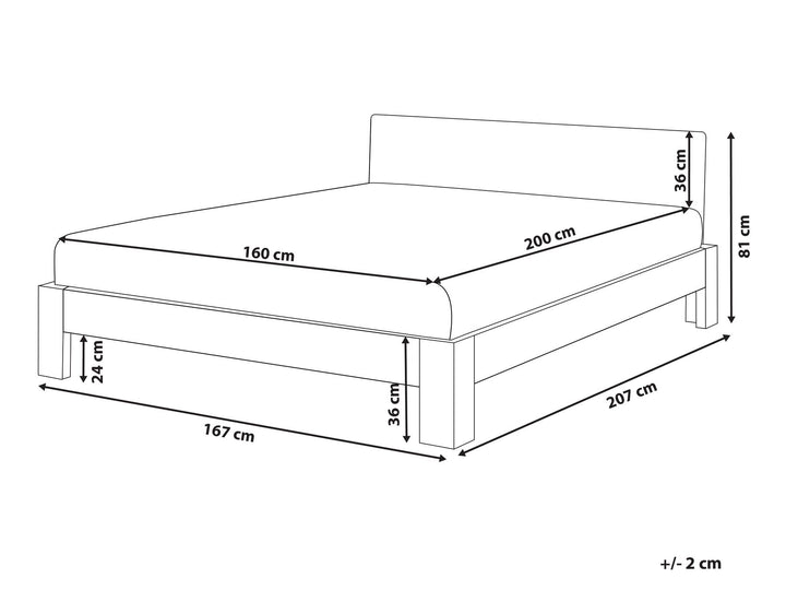 Wooden EU King Size Bed White Royan