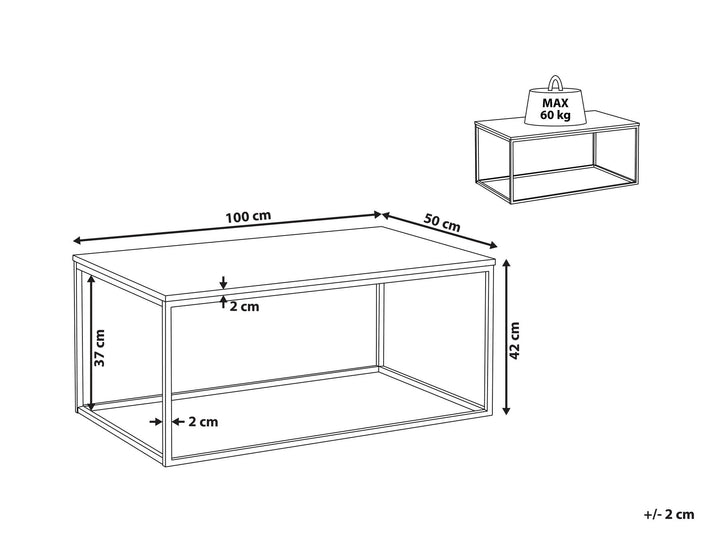 Hulett Glass Top Coffee Table Black