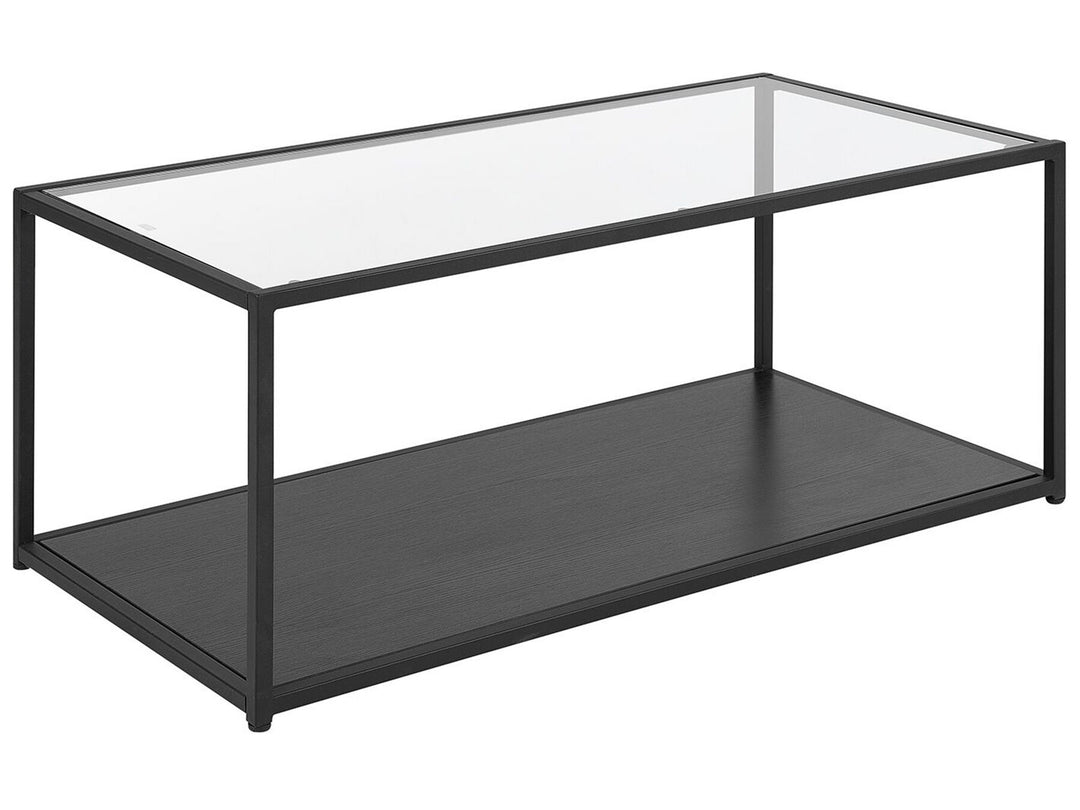 Glass Top Coffee Table Black MEDORA