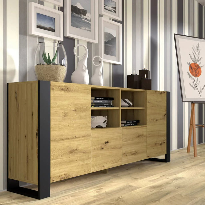 Sideboard Cabinet 188cm Oak Artisan Mondi