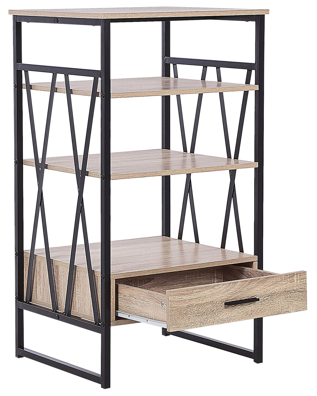 3 Tier Shelving Unit 101 cm Light Brown Lucia