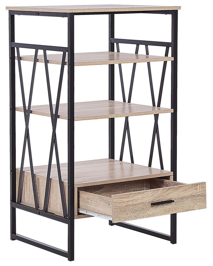 3 Tier Shelving Unit 101 cm Light Brown Lucia