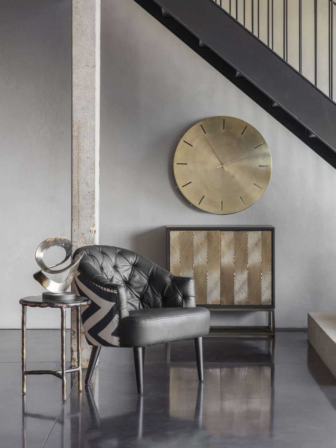 Libra Admiral Occasional Chair with Leather Front & Fabric Back