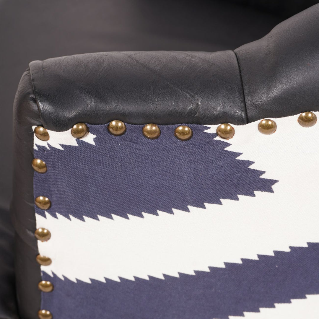 Libra Admiral Occasional Chair with Leather Front & Fabric Back