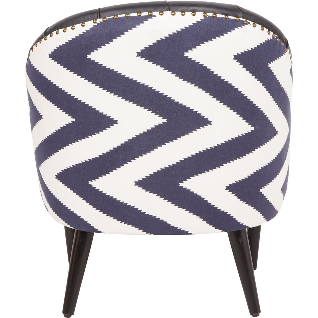 Libra Admiral Occasional Chair with Leather Front & Fabric Back