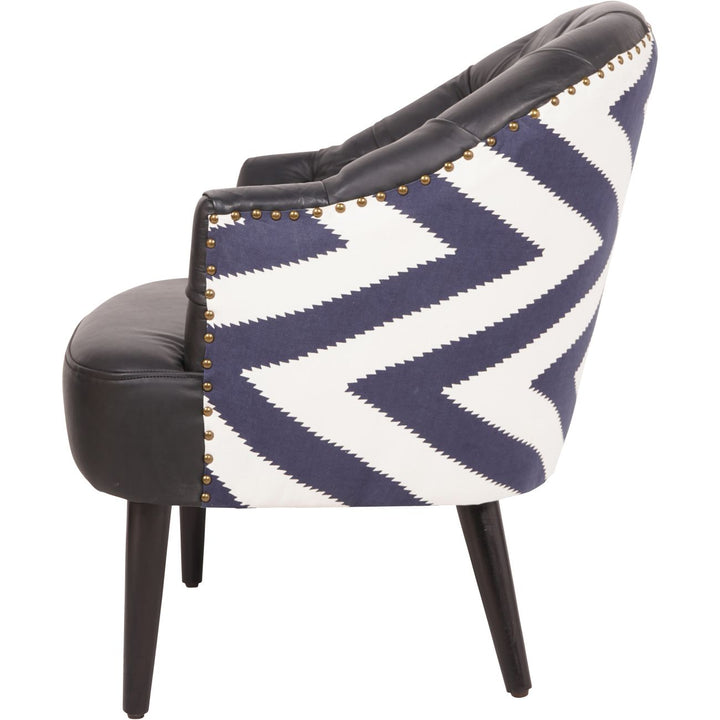 Libra Admiral Occasional Chair with Leather Front & Fabric Back