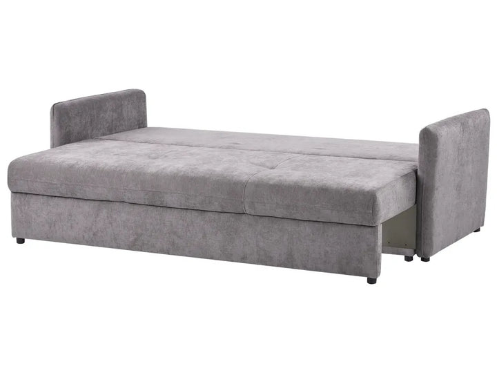 Sofa Bed 3 Seater Chenille Taupe with Storage Devair