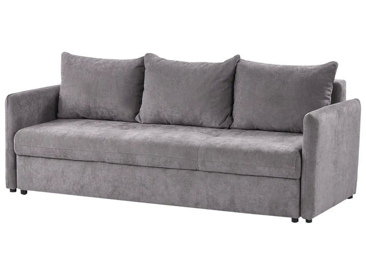 Sofa Bed 3 Seater Chenille Taupe with Storage Devair