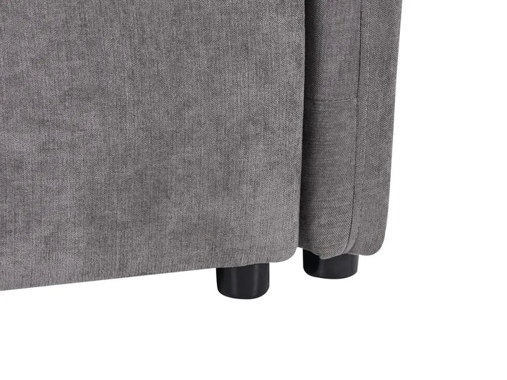 Sofa Bed 3 Seater Chenille Taupe with Storage Devair