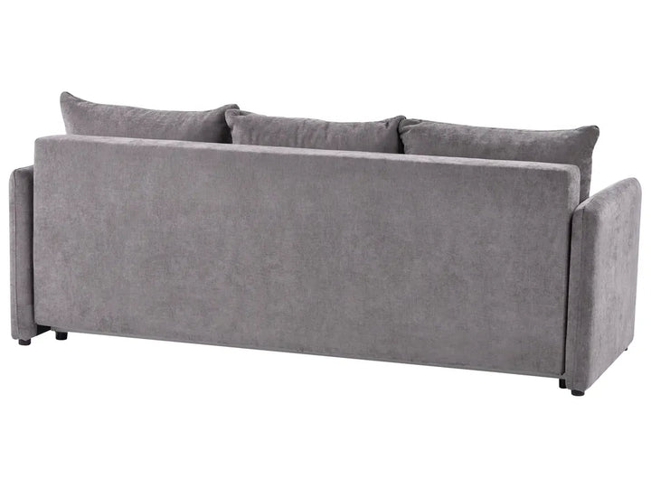 Sofa Bed 3 Seater Chenille Taupe with Storage Devair