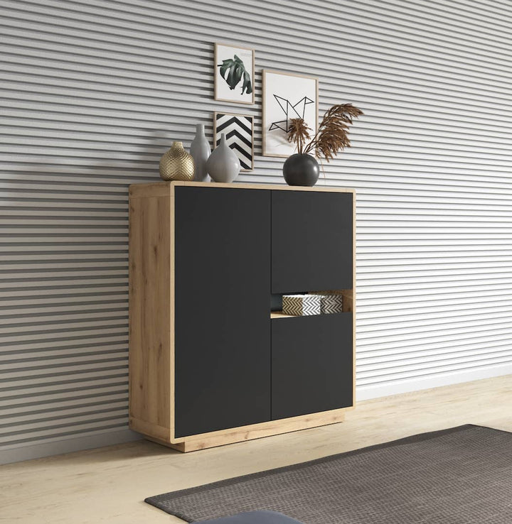 Sideboard Cabinet Black Aston 42