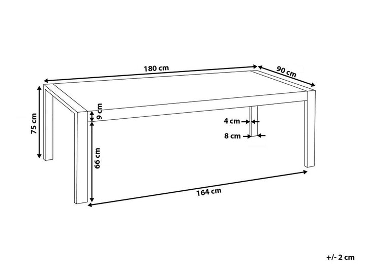 Dining Table 180 x 90 cm White Arctic