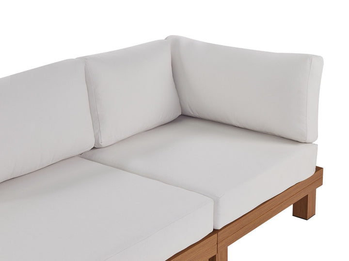 Sanza Garden Corner Sofa with Table 5 Seater Left Hand Modular Metal White