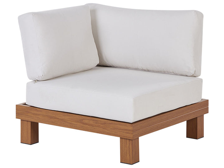 Sanza Garden Corner Sofa with Table 5 Seater Left Hand Modular Metal White