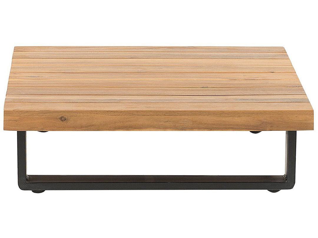 Mykonos Garden Corner Sofa with Table 5 Seater Right Hand Certified Acacia Wood Dark Grey