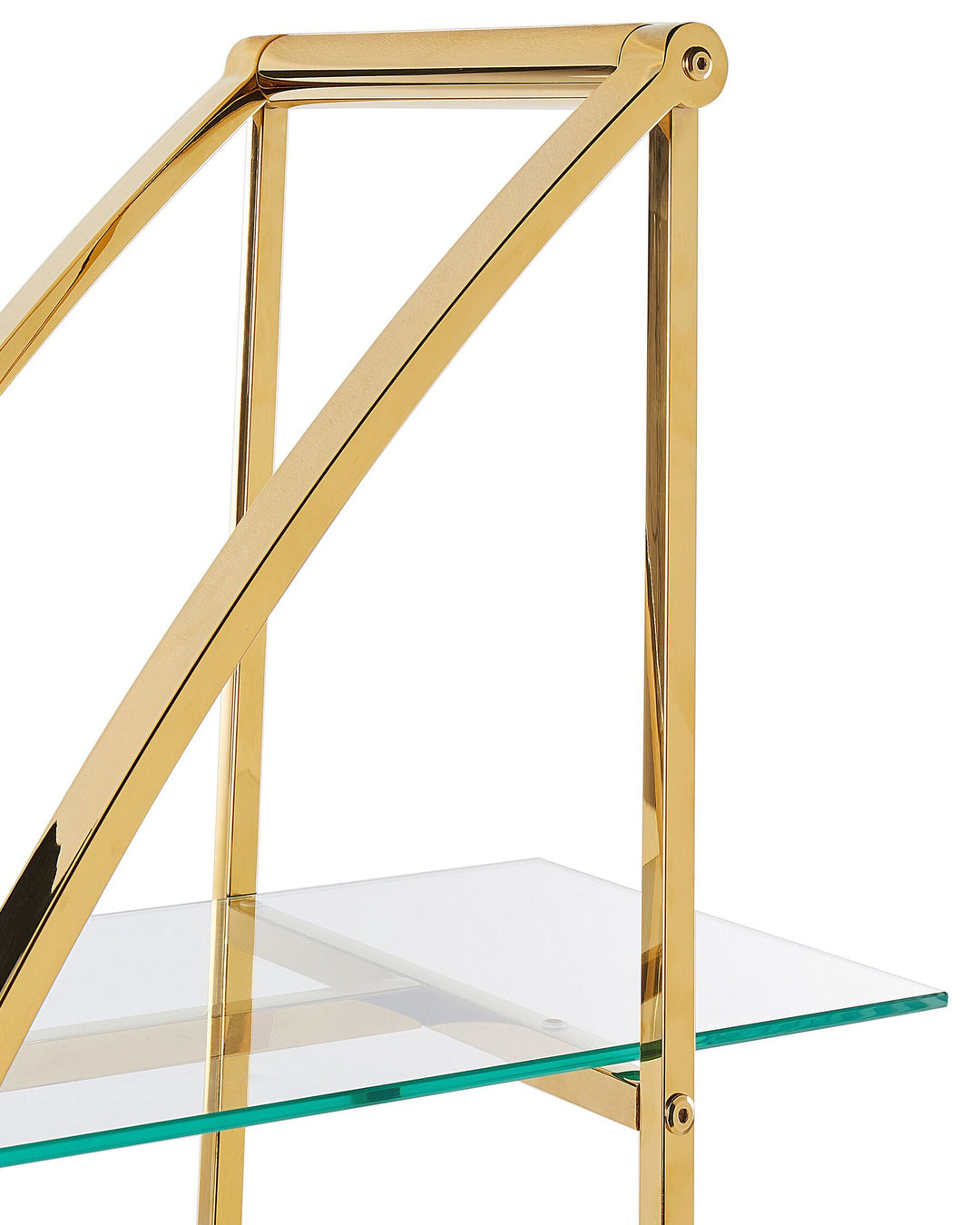 4 Tier Shelving Unit Metal 175 cm Gold Paulo