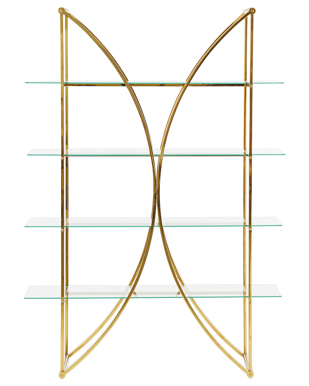 4 Tier Shelving Unit Metal 175 cm Gold Paulo