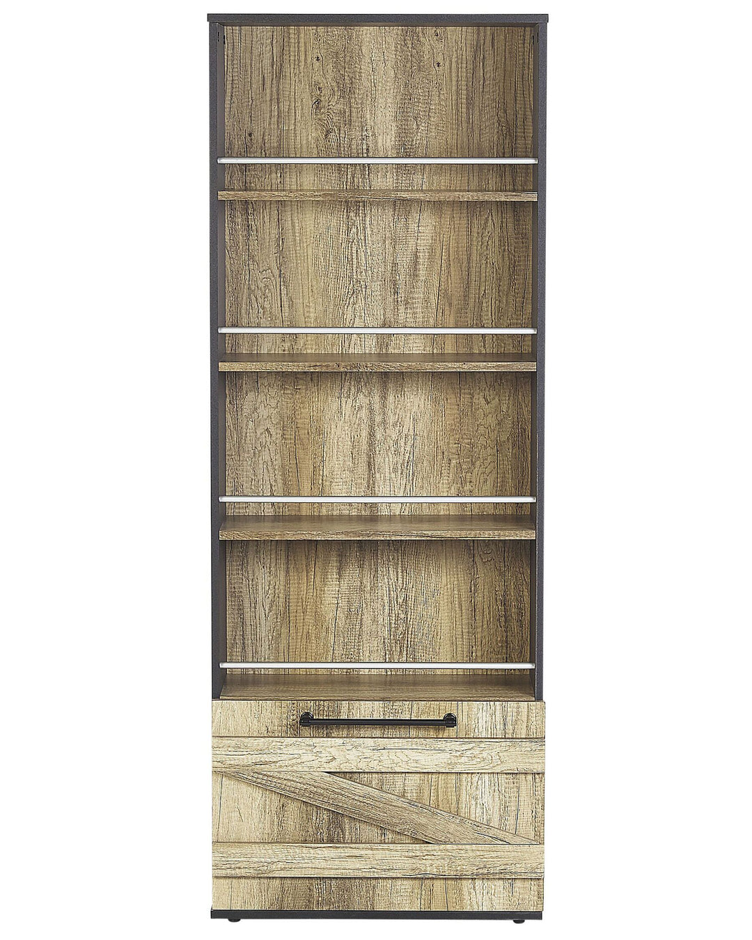 4 Tier Bookcase 163 cm Brown/ Black Venice