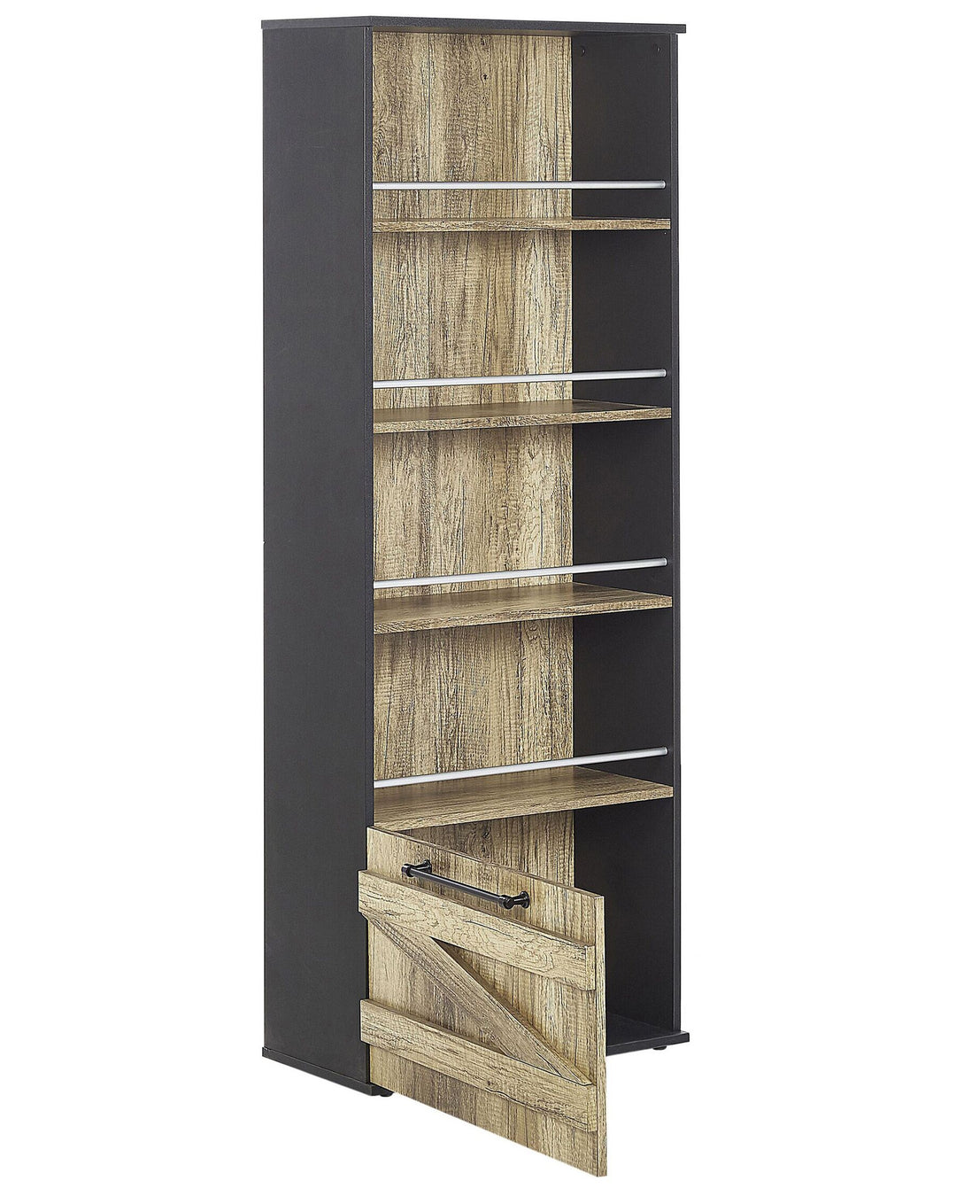 4 Tier Bookcase 163 cm Brown/ Black Venice