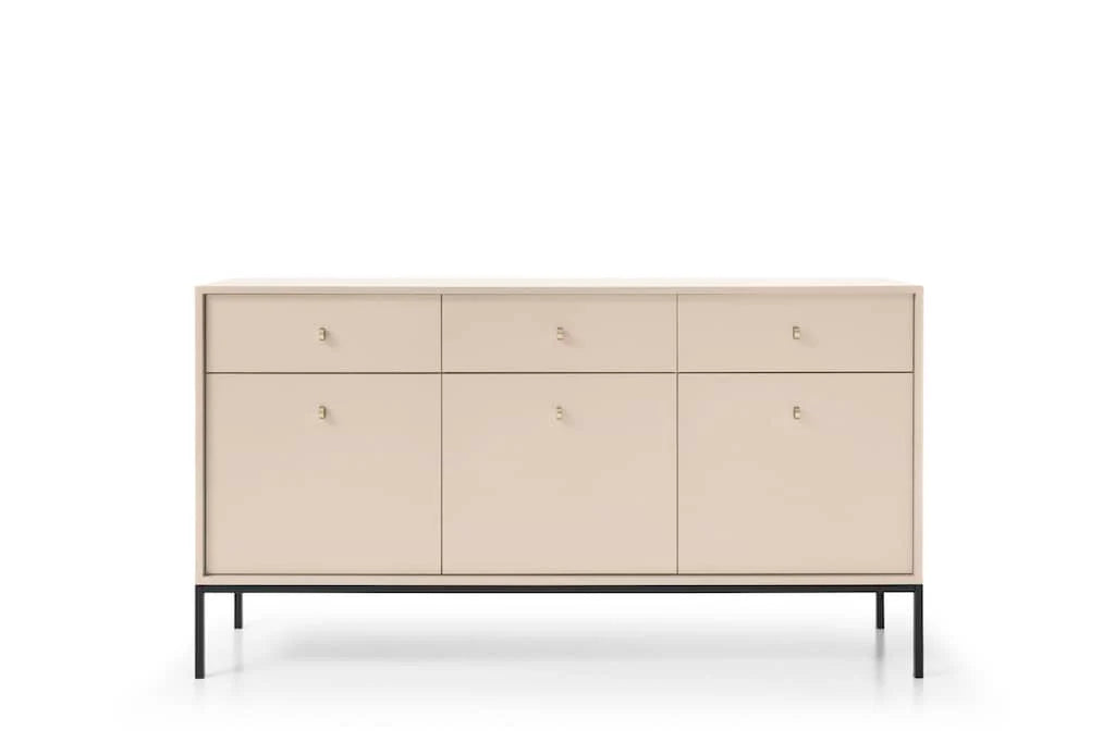 Large Sideboard Cabinet Beige Mono