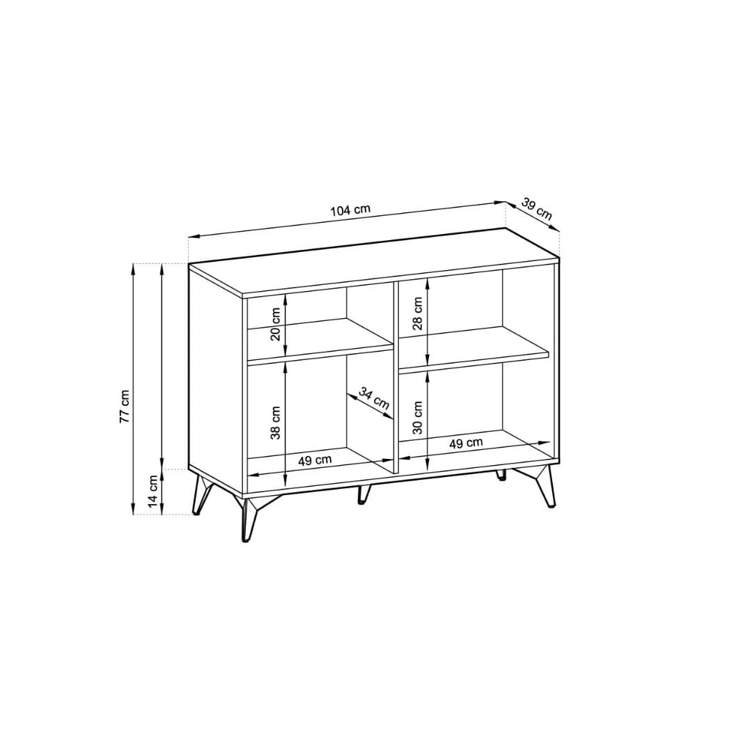 Sideboard Cabinet 104cm Oak Evoke Diamond