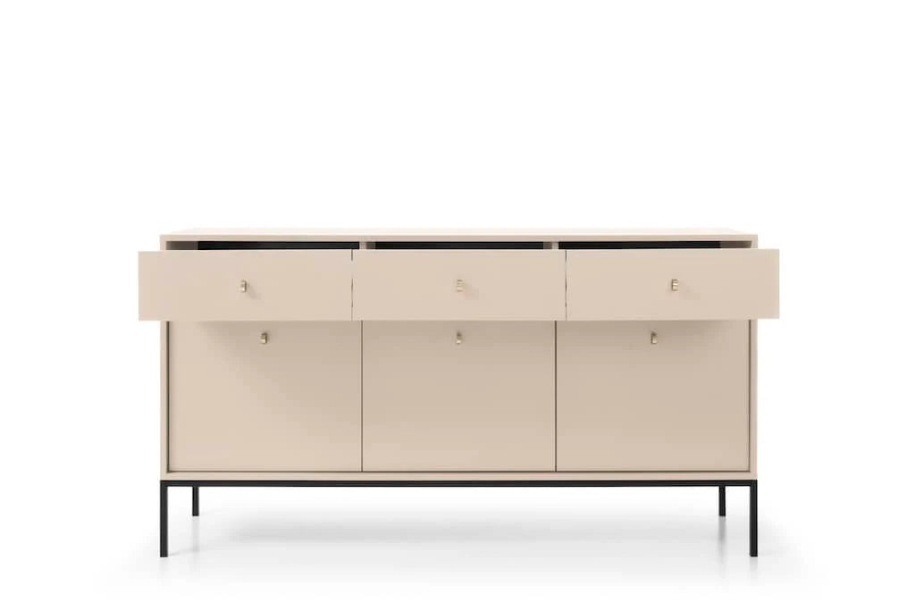 Large Sideboard Cabinet Beige Mono