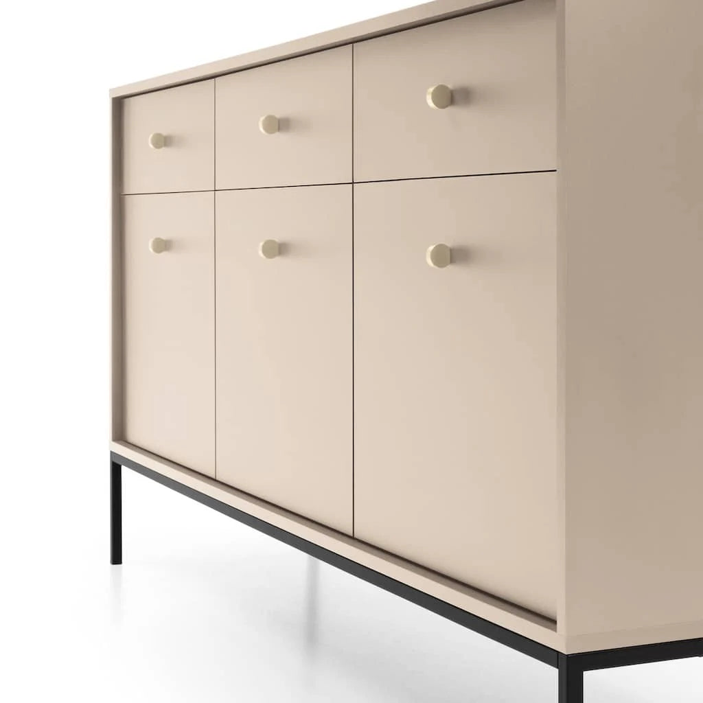 Large Sideboard Cabinet Beige Mono