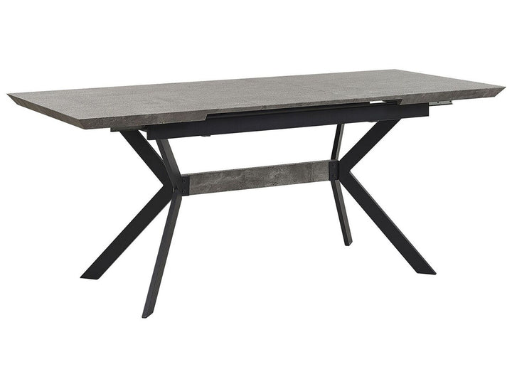 Benson Extending Dining Table 140/180 x 80 cm Grey and Black