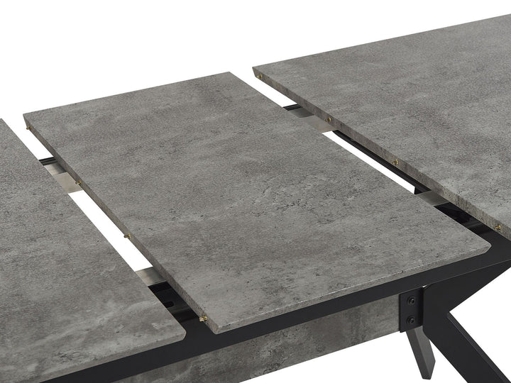 Benson Extending Dining Table 140/180 x 80 cm Grey and Black