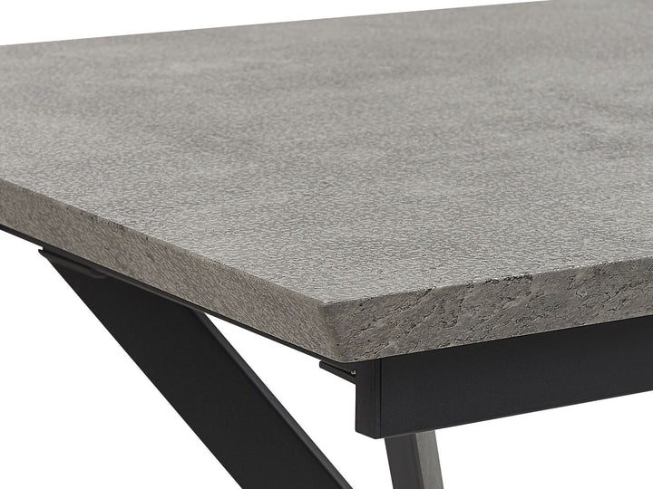 Benson Extending Dining Table 140/180 x 80 cm Grey and Black