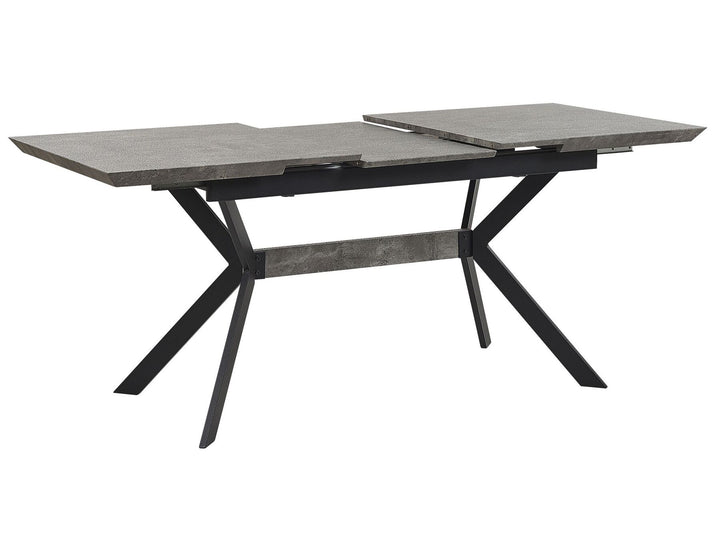 Benson Extending Dining Table 140/180 x 80 cm Grey and Black